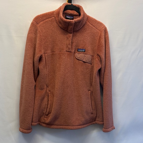 Patagonia Jackets & Blazers - Patagonia Warm Dark Peach Polartec Quarter-Zip Fleece